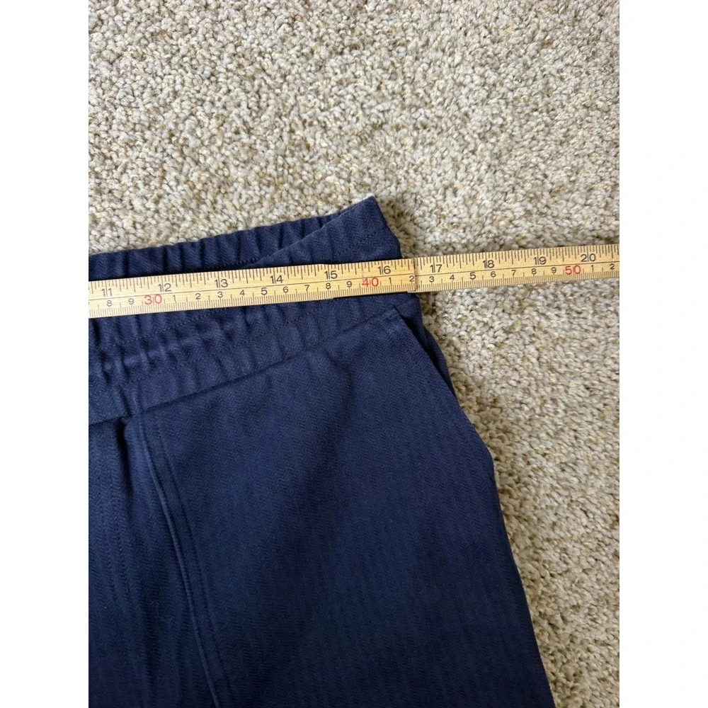 Banana Republic Mens Navy Blue Herringbone Cargo Pants Elastic Waist Size Medium